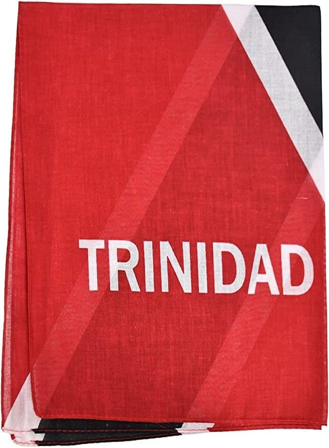 SUNRIBE Trinidad and Tobago Flag Bandana - 100% Cotton Red White Black Caribbean Head Wrap - Trini Bandana for Carnival, J’ouvert, Festival, Cultural Events, Travel & Everyday Wear - Unisex - Image 5